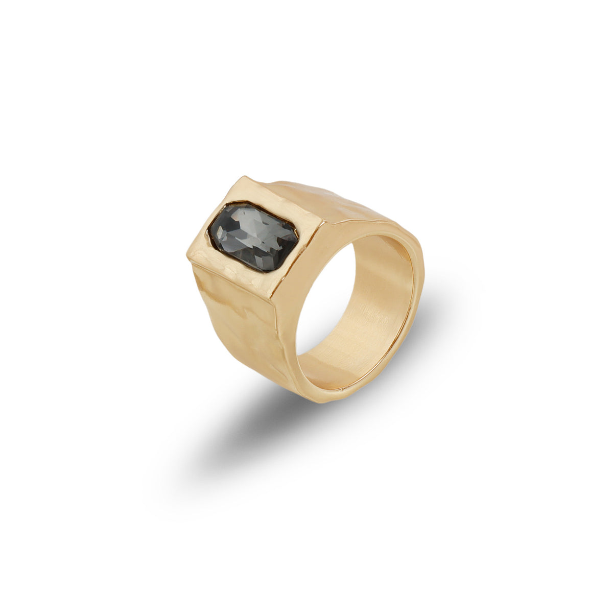 Geometric Gemstone Inlay Ring Set | Alloy Adjustable | Y2K Niche Minimalist | Personalized Fashion Women