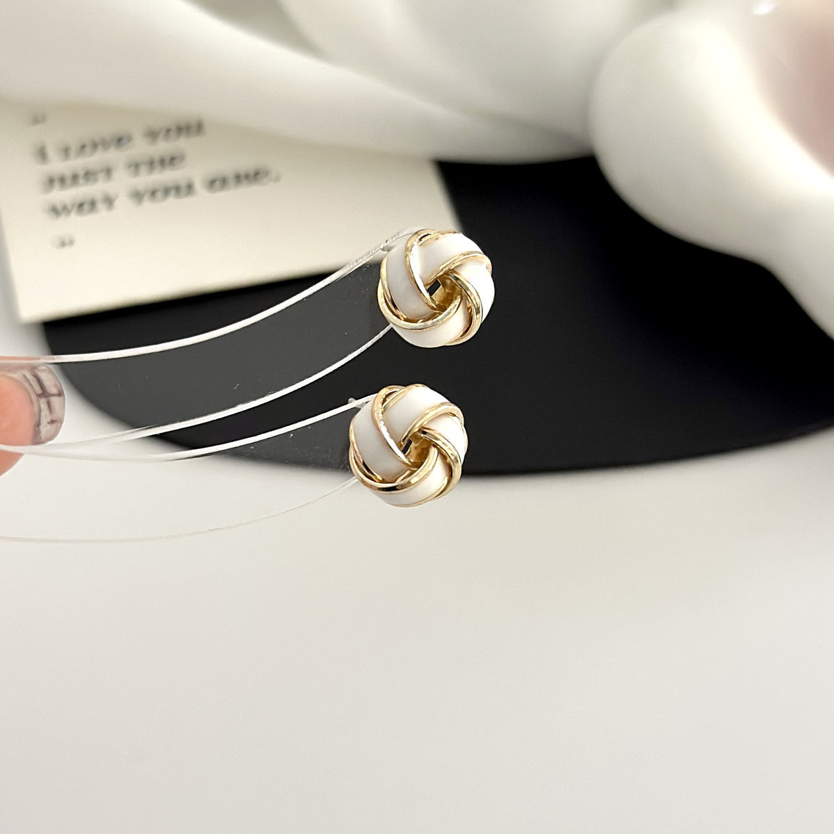 French Retro Enamel Stud Earrings | 925 Silver Needle | Coquette Dark Academia | Niche Design Women