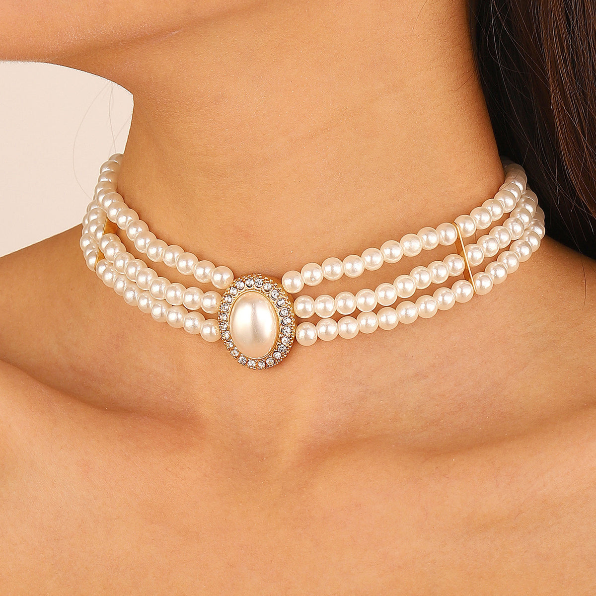 Multi-Layer Pearl Jewelry Set | KC Gold Alloy | Coquette Vintage | Necklace Bracelet Earrings Women