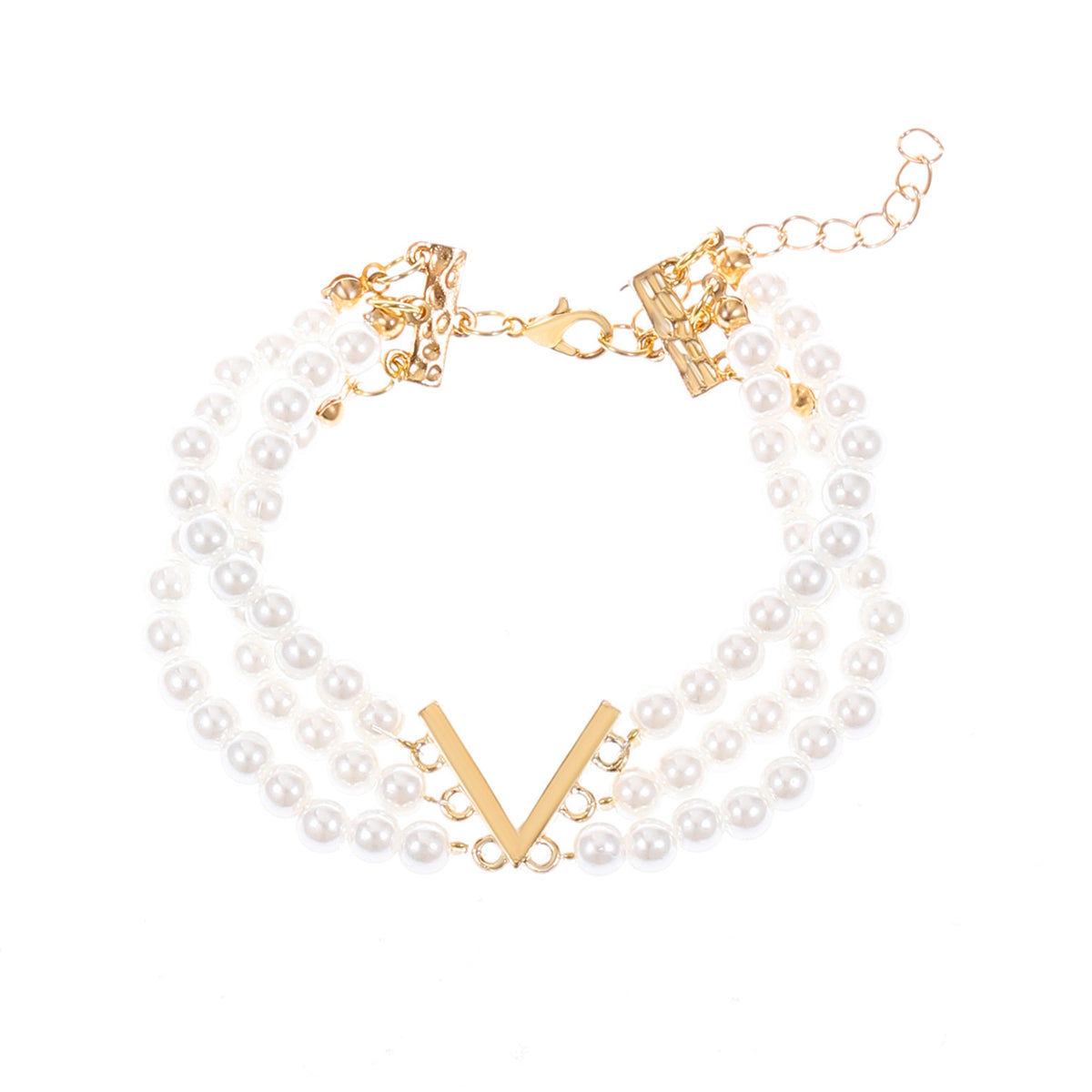 Multi-Layer Pearl Jewelry Set | KC Gold Alloy | Coquette Vintage | Necklace Bracelet Earrings Women