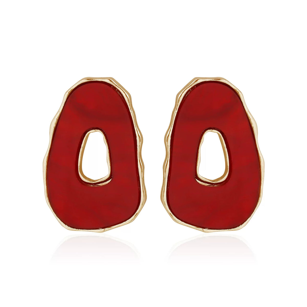 Vintage Sculpture Fluid Irregular Hollow Geometric Fritillary Metal Mixed and Matched Collar Bracelet Earrings Three-piece Versatile Set