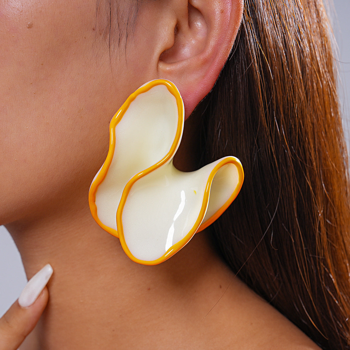 Retro Resin Floral Dangle Earrings | 925 Silver Needle | Sculptural Oversized Dark Academia | Statement Fashion Women