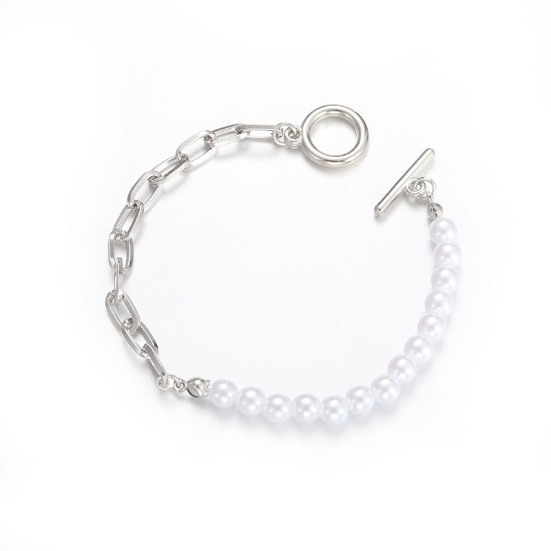 Pearl Lucky Square Love Bracelet | Gold Plated | Coquette Old Money | Versatile Daily Jewelry Women