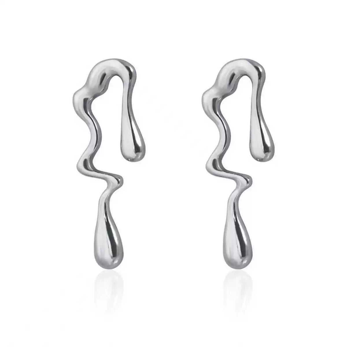 Sculptural Lava Irregular Necklace Earrings Set | Alloy | INS Niche Retro Light Luxury | Fashion Jewelry Women