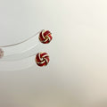 French Retro Enamel Stud Earrings | 925 Silver Needle | Coquette Dark Academia | Niche Design Women