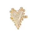 Love Heart Adjustable Open Ring | Gold Silver Alloy | Minimalist Niche | Daily Versatile Jewelry Women