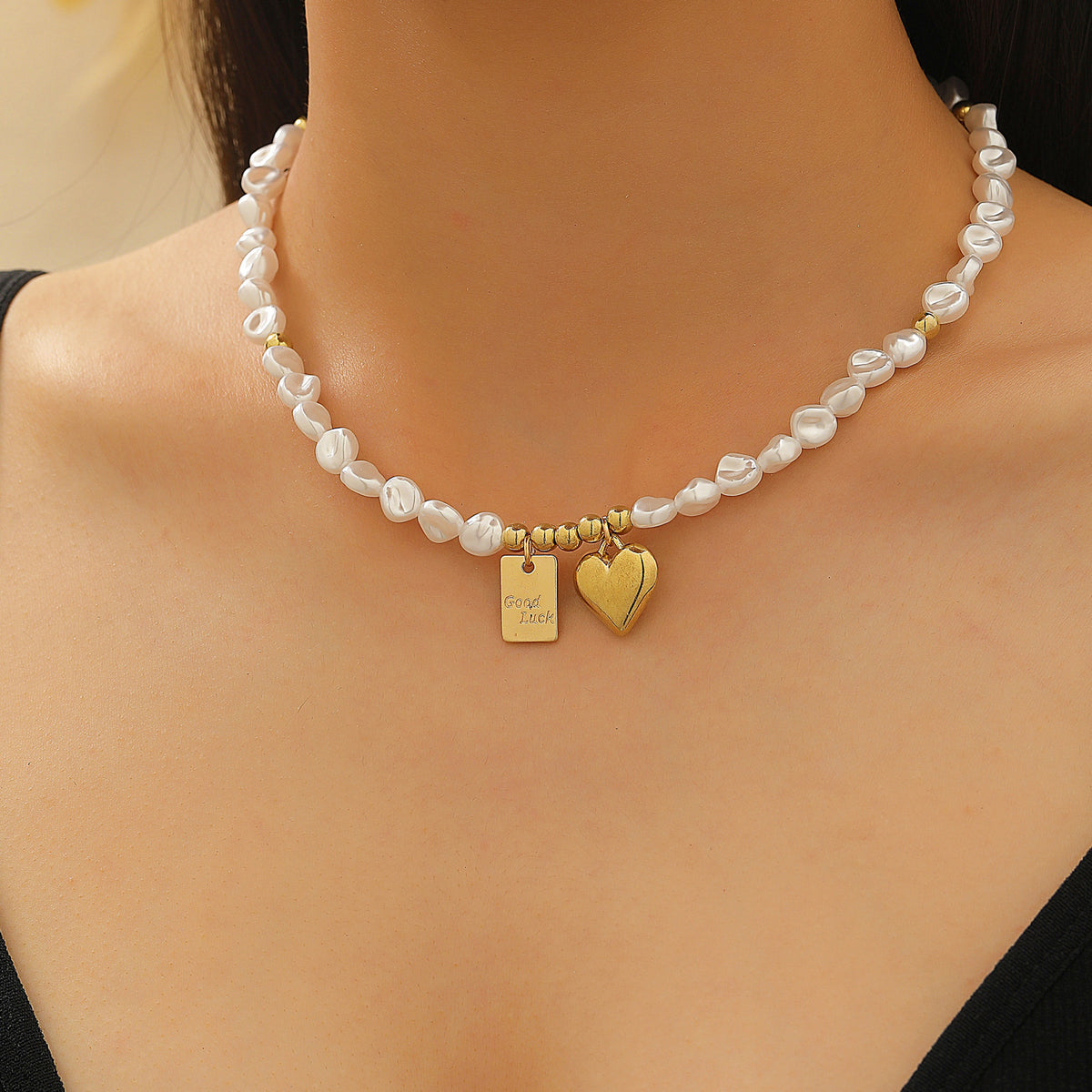 Multi-Layer Pearl Jewelry Set | KC Gold Alloy | Coquette Vintage | Necklace Bracelet Earrings Women